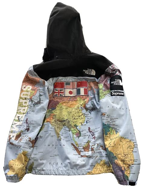 supreme tnf jacket replica|north face world map jacket.